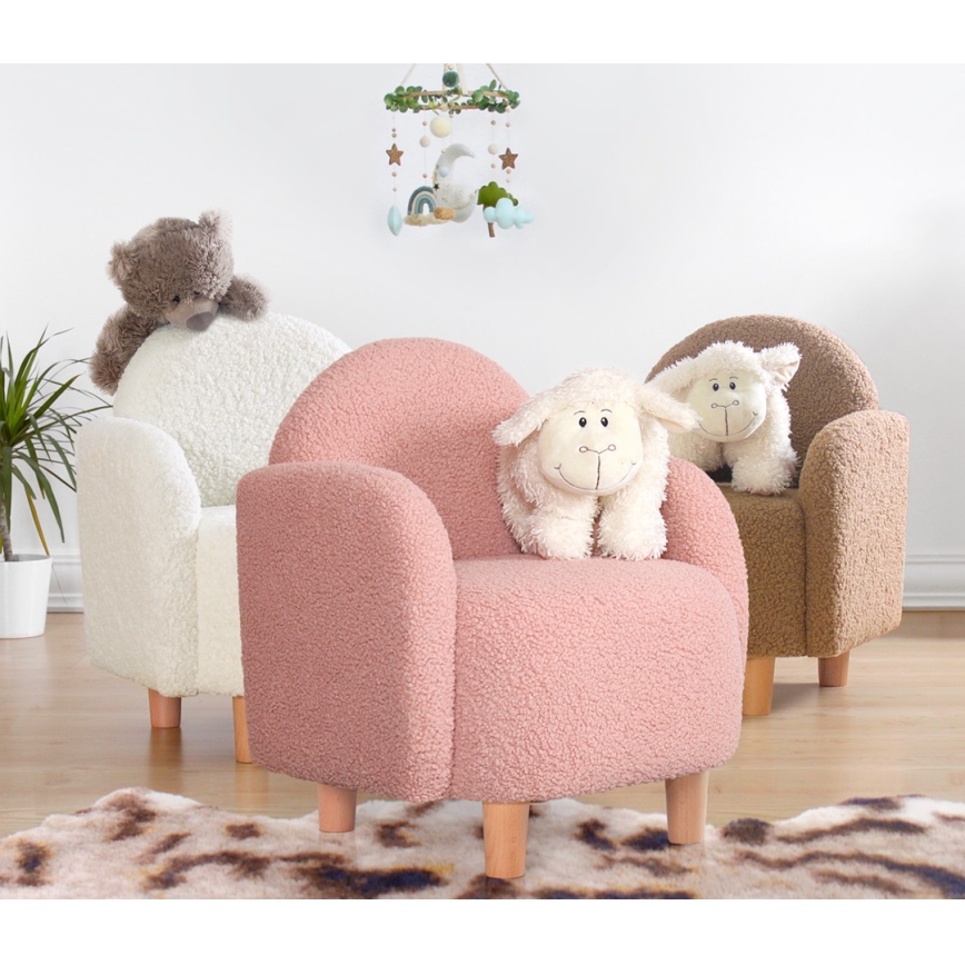 DORY Children's Armchair Light Pink