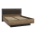 Double bed with storage OREN 160x200 cm brown/black
