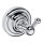 Double hook 6,5x6,5 cm silver