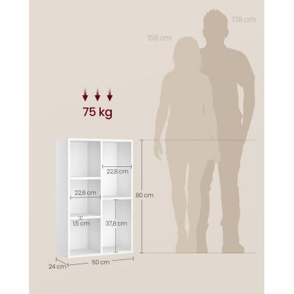 DOVARO White Bookcase