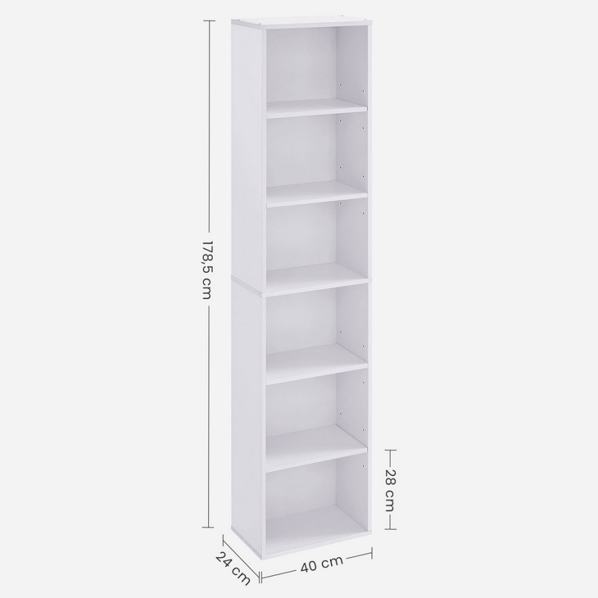 DOVARO White Bookcase