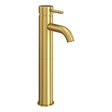 DRAGOR 29 cm Brushed Brass Basin Mixer