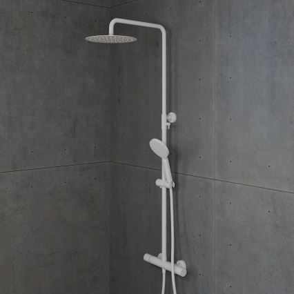 DRAGOR Matte White Thermostatic Shower Set