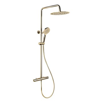 DRAGOR Thermostatic Shower Set — Polished Brass