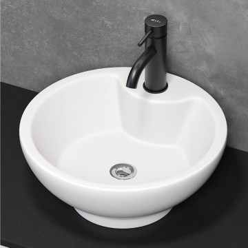 DRAMMEN countertop washbasin, Ø 40.1 cm, ceramic/white