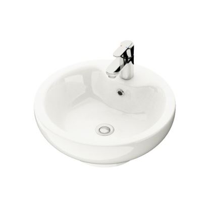 DRAMMEN countertop washbasin, Ø 40.1 cm, ceramic/white