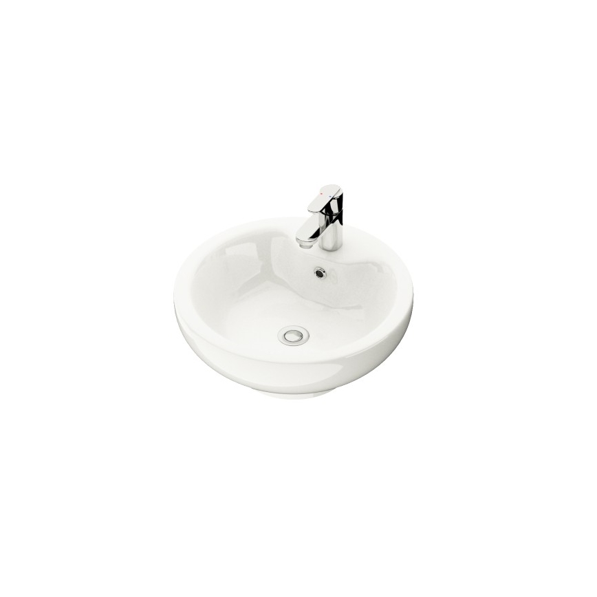 DRAMMEN countertop washbasin, Ø 40.1 cm, ceramic/white