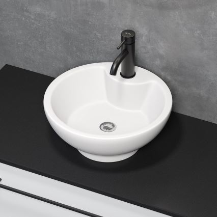 DRAMMEN countertop washbasin, Ø 40.1 cm, ceramic/white