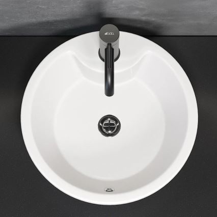 DRAMMEN countertop washbasin, Ø 40.1 cm, ceramic/white