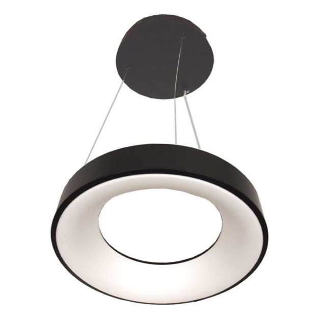 DRAX Cable-suspended LED Pendant, 32W, 230V, 4000K, Ø 38 cm, Black