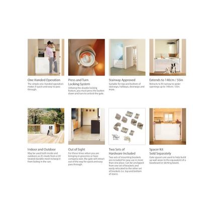 Dreambaby - Safety barrier 0-140 cm
