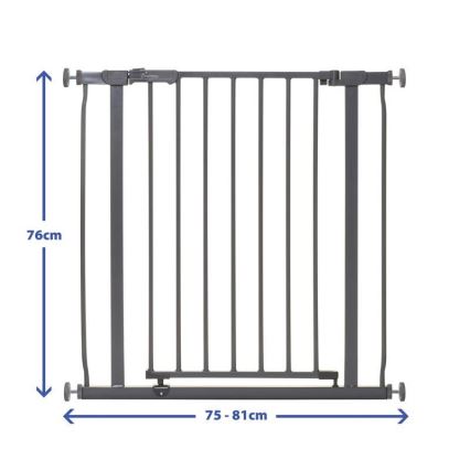 Dreambaby - Safety barrier AVA 75-81 cm grey