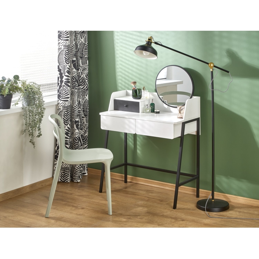 Dressing table AGNES 120x80 cm white/black