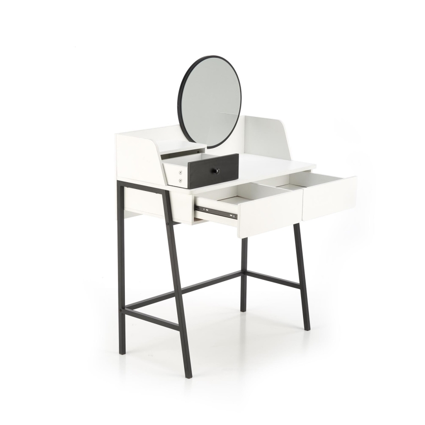 Dressing table AGNES 120x80 cm white/black