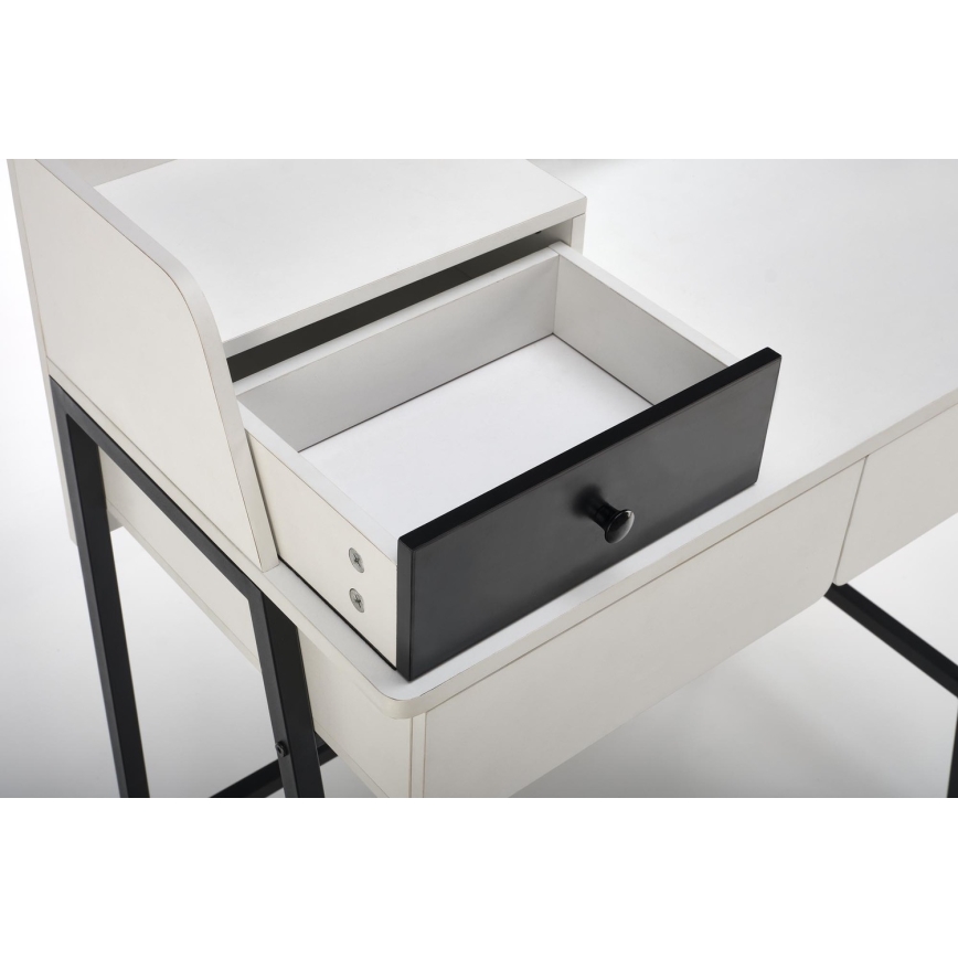 Dressing table AGNES 120x80 cm white/black