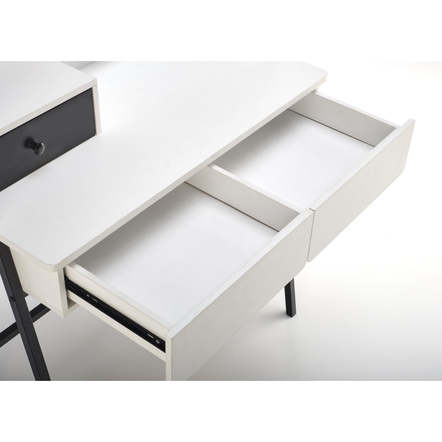 Dressing table AGNES 120x80 cm white/black