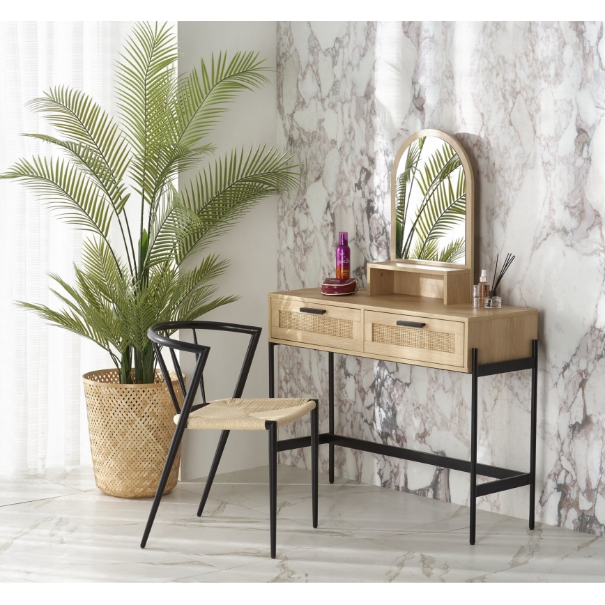 Dressing table CARMEN 136x104 cm beige/black