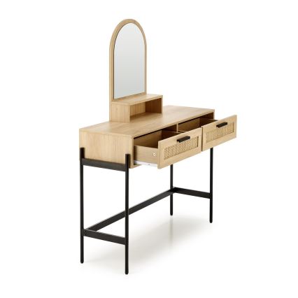 Dressing table CARMEN 136x104 cm beige/black