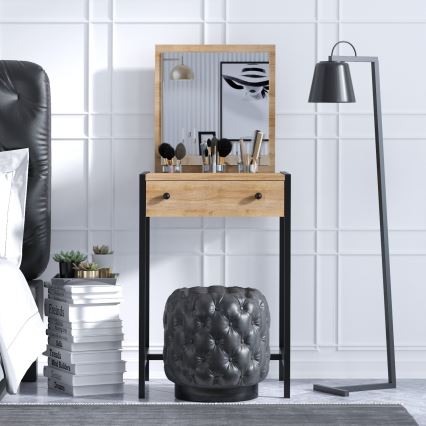 Dressing table MARY 128x50 cm brown/black