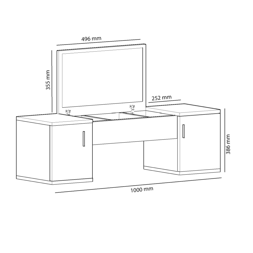 Dressing table MERCAN 39x100 cm white