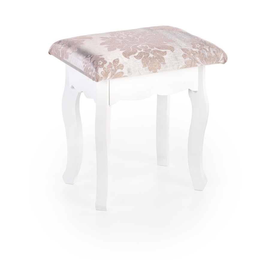 Dressing table SARA 80x130 cm + stool 45x37 cm white