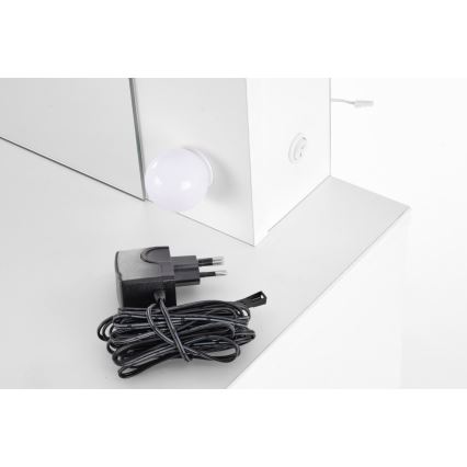 Dressing table with LED lighting HOLLYWOOD 140x94 cm white