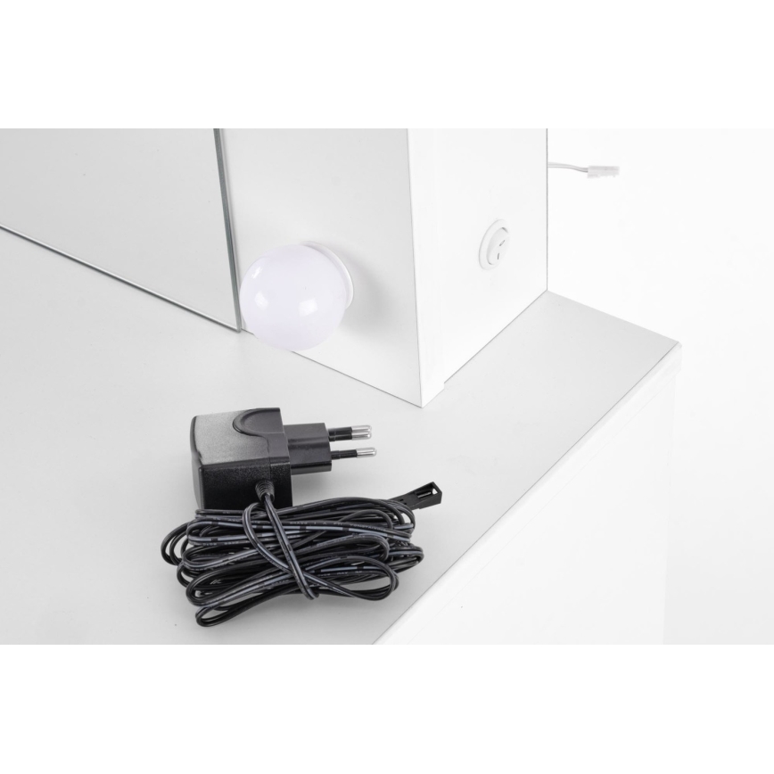 Dressing table with LED lighting HOLLYWOOD 140x94 cm white