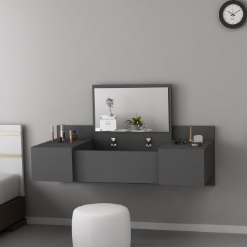 Dressing table ZAKKUM 33x100 cm anthracite