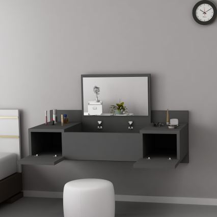 Dressing table ZAKKUM 33x100 cm anthracite