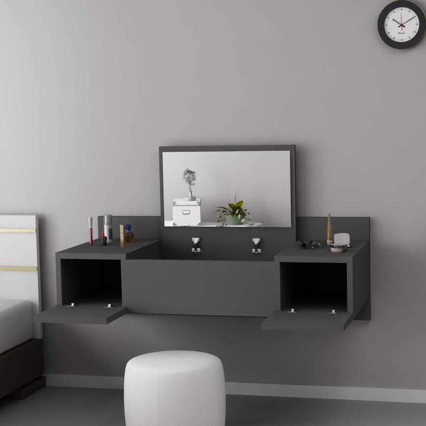 Dressing table ZAKKUM 33x100 cm anthracite