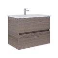 Dřevojas - BANO Bathroom cabinet with basin 78x47 cm, Dark Oak/White