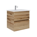 Dřevojas - BANO Bathroom Cabinet with Washbasin 60x47 cm Oak/White