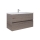 Dřevojas - BANO Bathroom Vanity with Basin, 100 x 47 cm, Dark Oak/White