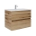 Dřevojas - Bathroom vanity unit with basin BANO 78x47 cm oak/white