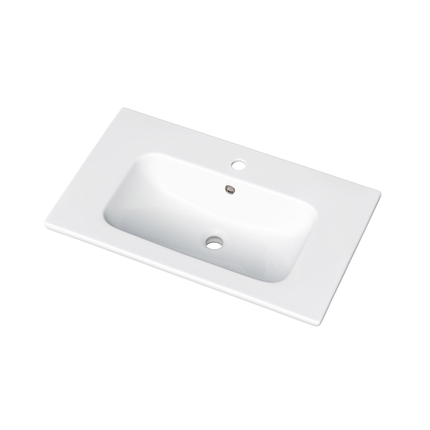 Dřevojas - Bathroom vanity unit with basin BANO 78x47 cm oak/white