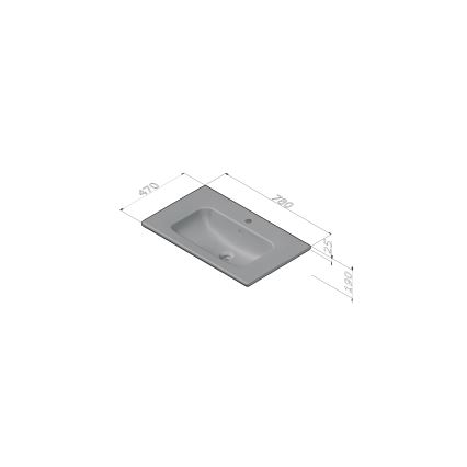 Dřevojas - Bathroom vanity unit with basin BANO 78x47 cm oak/white