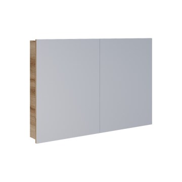 Dřevojas - Mirrored Bathroom Cabinet NEXI 100x68 cm, Oak