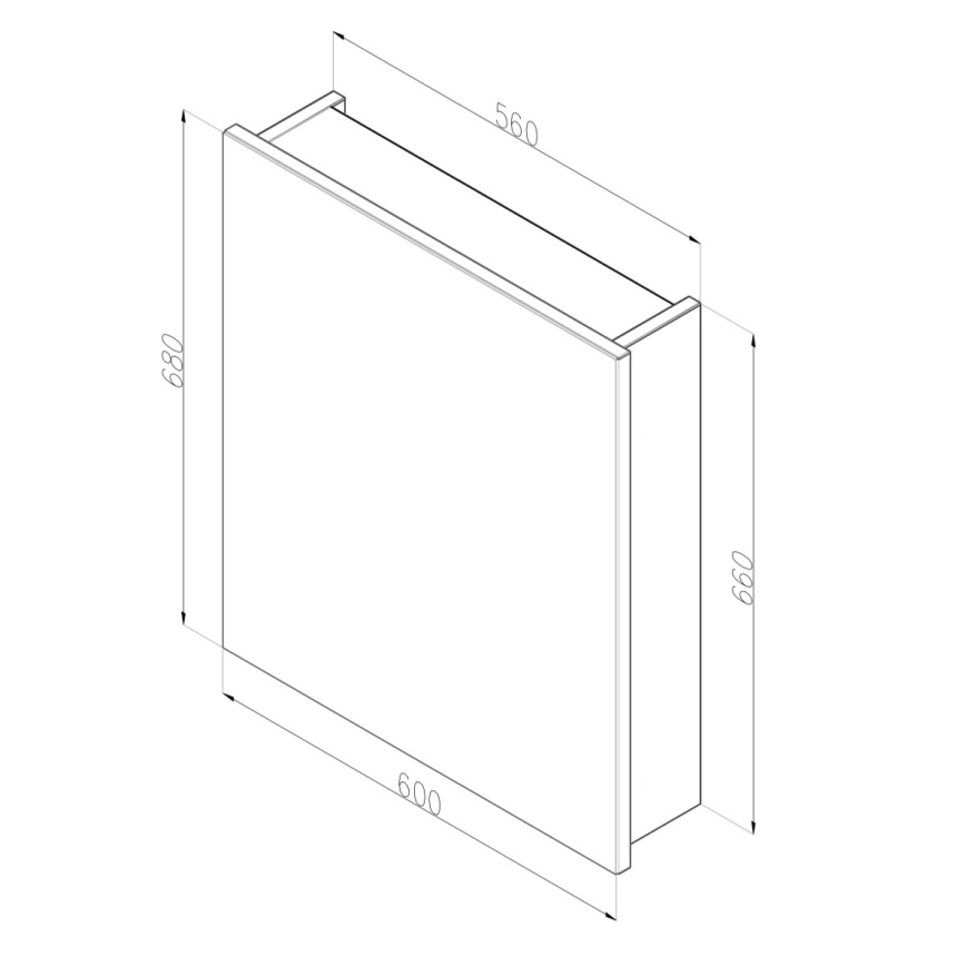 Dřevojas - Mirrored bathroom cabinet NEXI 60x68 cm oak