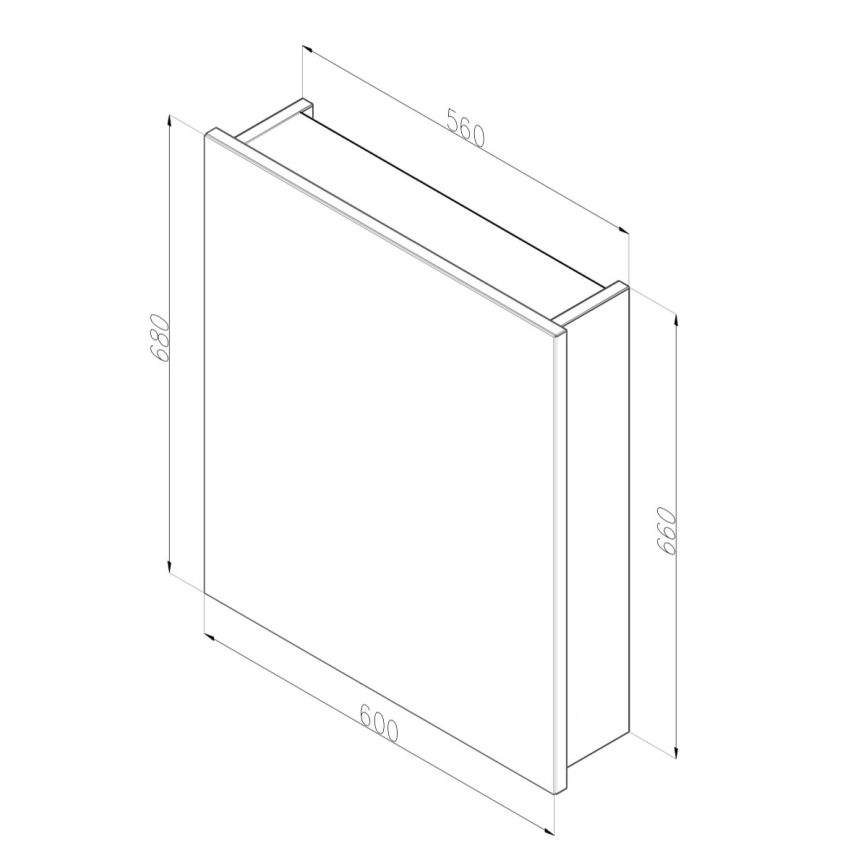 Dřevojas - NEXI Mirrored Bathroom Cabinet 60x68 cm, White