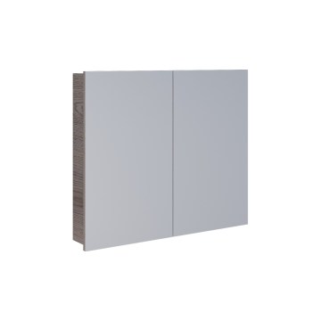 Dřevojas - NEXI Mirrored Bathroom Cabinet 80x68 cm, Dark Oak