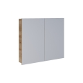 Dřevojas - NEXI Mirrored Bathroom Cabinet 80x68 cm Oak