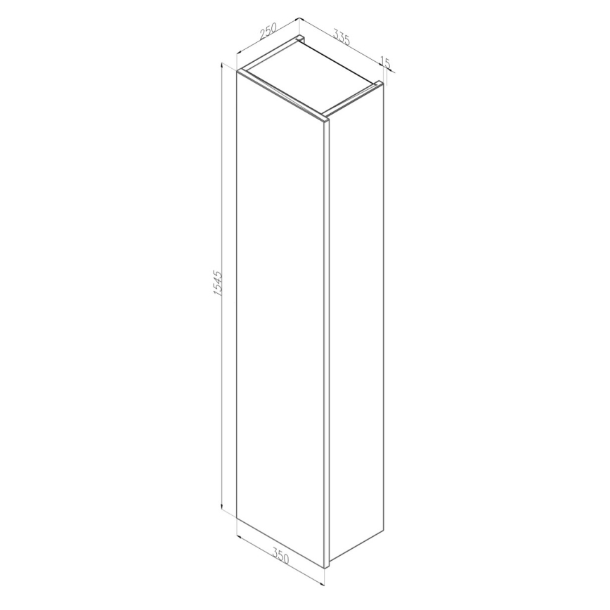 Dřevojas - ZYLO Wall-hung Bathroom Cabinet 35x155 cm White