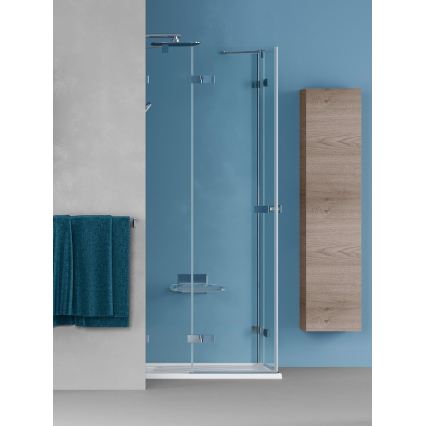 Dřevojas - ZYLO Wall-mounted Bathroom Cabinet 35x155 cm Dark Oak
