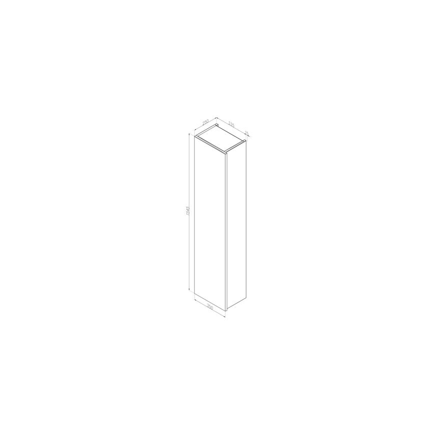 Dřevojas - ZYLO Wall-Mounted Bathroom Cabinet 35x155 cm, White