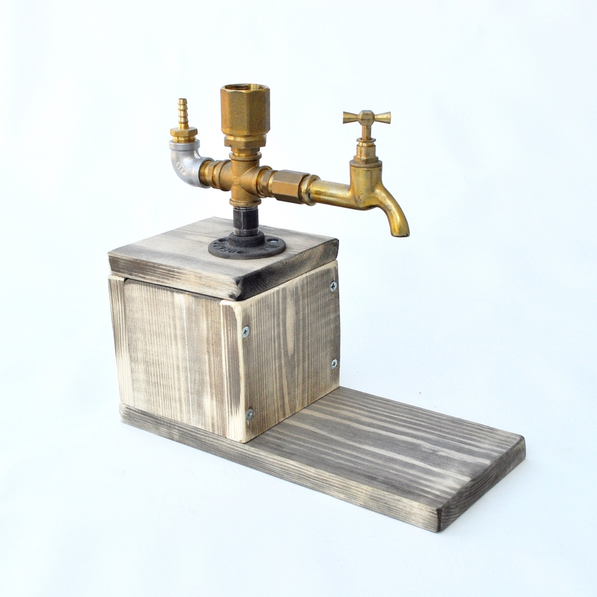Drink dispenser 30x32 cm gold/spruce