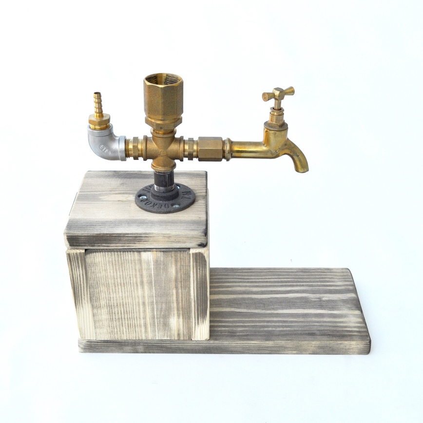 Drink dispenser 30x32 cm gold/spruce