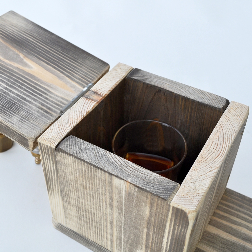 Drink dispenser 30x32 cm gold/spruce