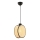 DRUM cable-hung pendant light 1xE27/60W/230V beige/black