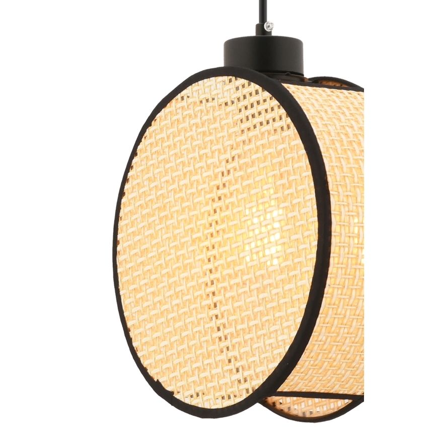 DRUM cable-hung pendant light 1xE27/60W/230V beige/black