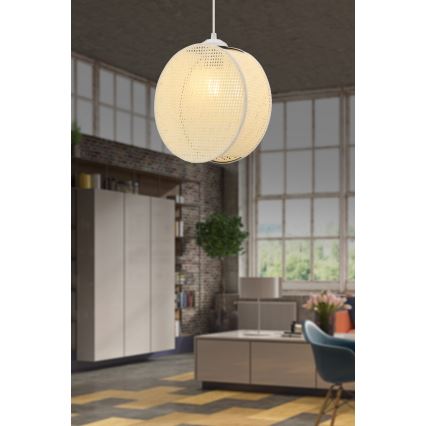 DRUM Cable Pendant Light 1xE27/60W/230V, Cream